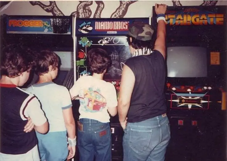 arcade games being played back in the day
