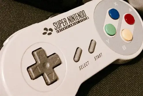 Super Nintendo control pad a system I like collecting retro games for.