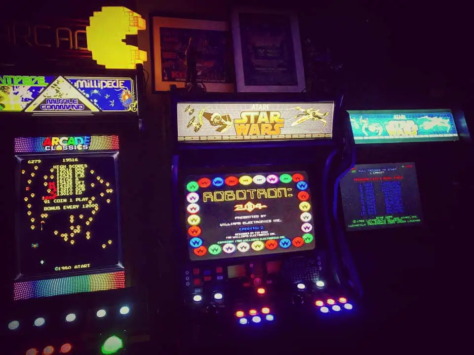 My Home arcade/games room in the dark