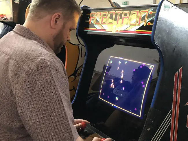Me playing Robotron arcade