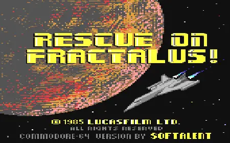Rescue on Fractalus title screen