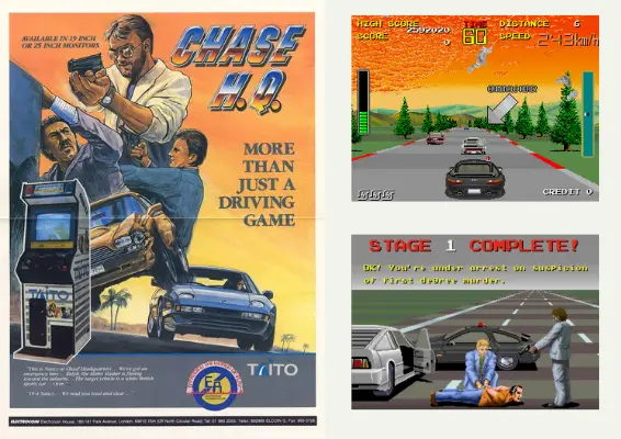 Chase HQ from Taito - The Best 80s Driving Arcade Games