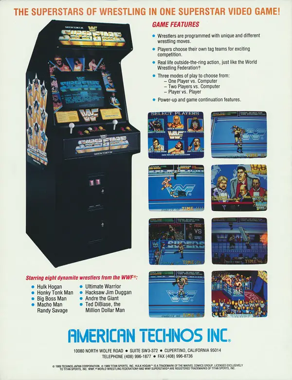 WWF Superstars Arcade Game